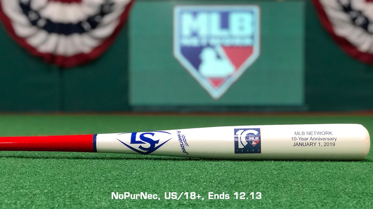 MLBNetwork's tweet image. How about one last #MLBN10 giveaway to celebrate 10 years of MLB Network?!

RETWEET now for a chance at commemorative @sluggernation bat 📺

Rules: atmlb.com/34ePZnW