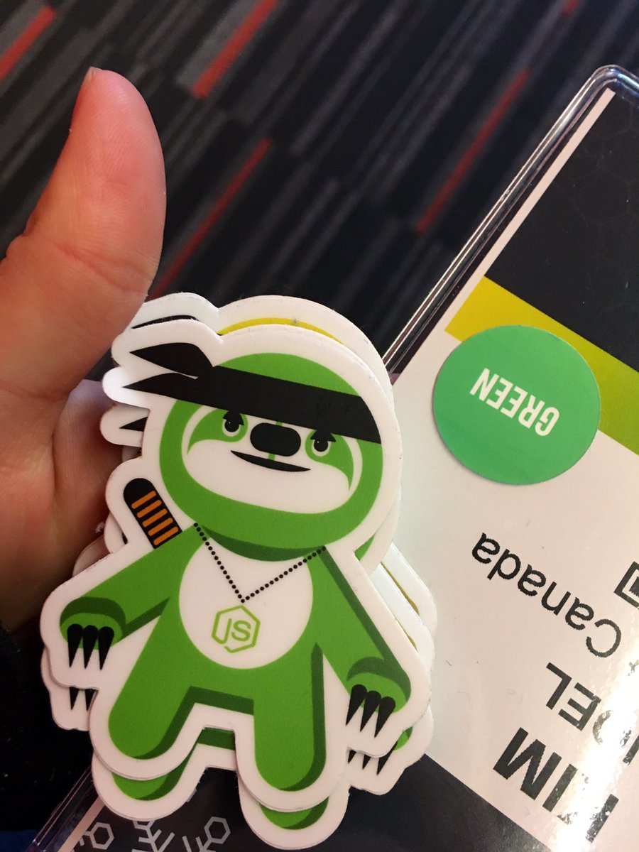 NoelKM's tweet image. Find me at #nodejsinteractive for some sweet stickers! 🤓 @msdevCA