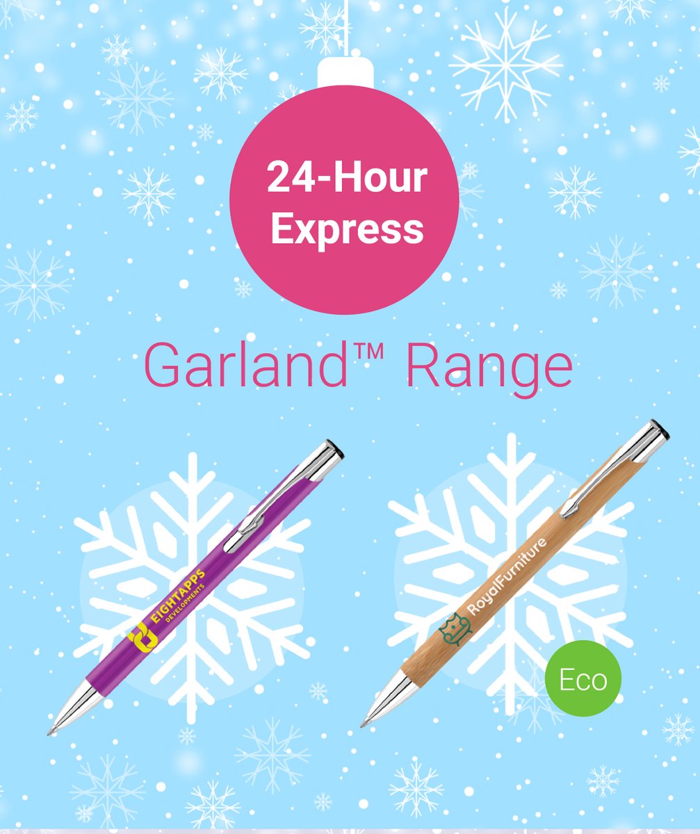 penwarehouse's tweet photo. With 24-hour express services on our Garland ballpens, 48-hour services on the Electra range &amp; 3-day lead times on our Standard WE Pencil, there’s no chance of a ho-ho-hold up on your corporate gifting! Contact sales@pens.co.uk to place your order. #promotionalpens https://t.co/Kx7PgrrPxA