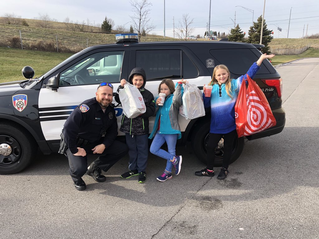 The top contributors to our PTC dance-a-thon finally got to cash in on their reward! So fun! And yes, I spoiled them with some Starbucks :) Special thanks to @FairfieldOHPD Singleton for giving the kids a special police escort! @fcsdfreshman