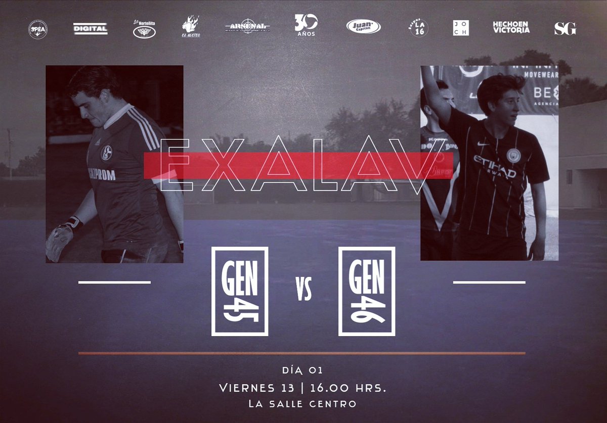 exalavoficial's tweet photo. 🆚️ Mañana cerraremos el #Día01 de #Exalav2019 con el juego entre la #GEN45 y la #GEN46.
Esta será la primera vez que estos equipos se enfrenten. https://t.co/bRUtOVTn94