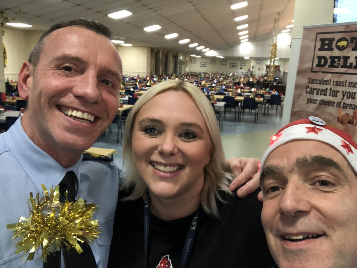 The calm before the storm. Here is Lou who has spent all day getting ready for the Junior Ranks Christmas Dinner. I could end up messy!!