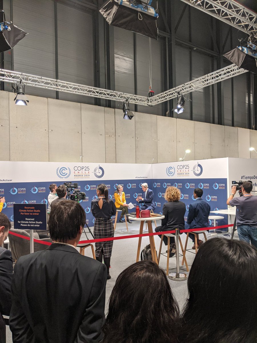 Former Secretary of State (USA), John Kerry interviewing now in the Climate Action Studio #COP25Madrid #COP25