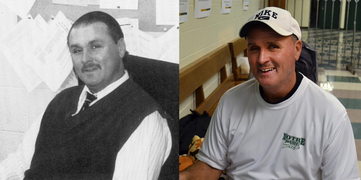 NDPMA's tweet photo. On #ThrowbackThursday, we'll honor a familiar fixture on our campus, Duane Holmes, who's devoted more than 40 years to the Marists at both Harper Woods Notre Dame and Notre Dame Prep. A real gem! #TBT #Dedicated #HardWorker #HasntChangedABit https://t.co/6lTcNMIPlf