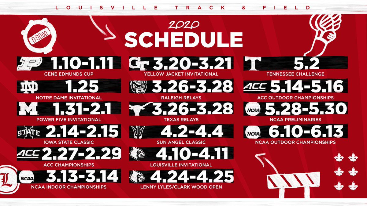 LouisvilleTFXC's tweet photo. Less than ONE month until we make our 2020 Track &amp; Field debut... 

Mark your 🗓️ #CardNation, you won't want to miss this season!

#GoCards 

📰: https://t.co/2G7Ti38kv8 https://t.co/MIbCyACXqW