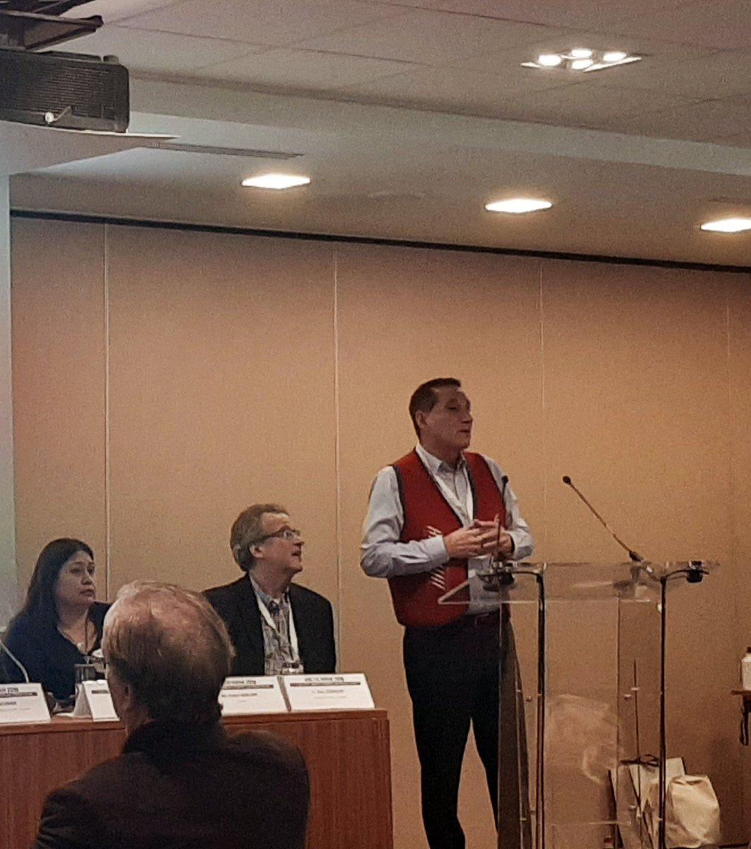 clairebigand's tweet photo. "Nous sommes 300 millions d'Autochtones dans le monde et nous aussi, nous sommes propriétaires du monde" puissant témoignage du Chef innu Real McKenzie de #Schefferville à #Arcticweek2019. https://t.co/g5K5Cuvnf2