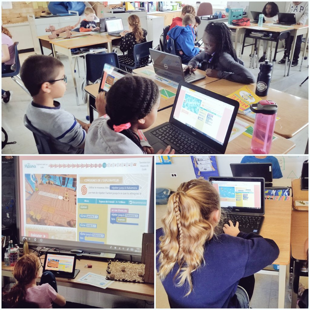 Cyber_Krys's tweet photo. Computer Science Week and @AccentureCanada hosted students from École Antonine-Maillet (@CSViamonde), French school in Oshawa (Greater Toronto Area) for #HourOfCode. 
We're helping to build the next generation of digital leaders in our #FurureWorkforce. @pauldaugh @JulieSweet https://t.co/VldvKihhr2