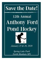MktoSports's tweet photo. Anthony Ford Pond Hockey Tournament is coming up next month. Make sure you get your team registered or save the date to come out and support a great organization on January 25th and 26th! https://t.co/BQ89WuKN9Y