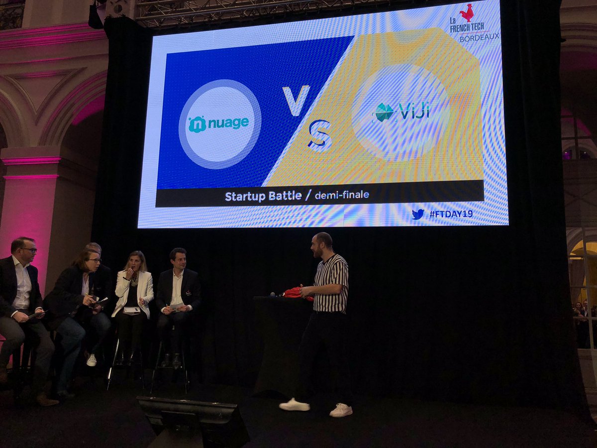 JenjiApp's tweet photo. 🐓 #FrenchTechDay19
Premier #StartupBattle : @NuageStudio vs #ViJi ! Thématique : scalabilité !
#FrenchTechBdx #Bordeaux #Entrepreneuriat #FTDAY19 https://t.co/W5kX0ghSaC