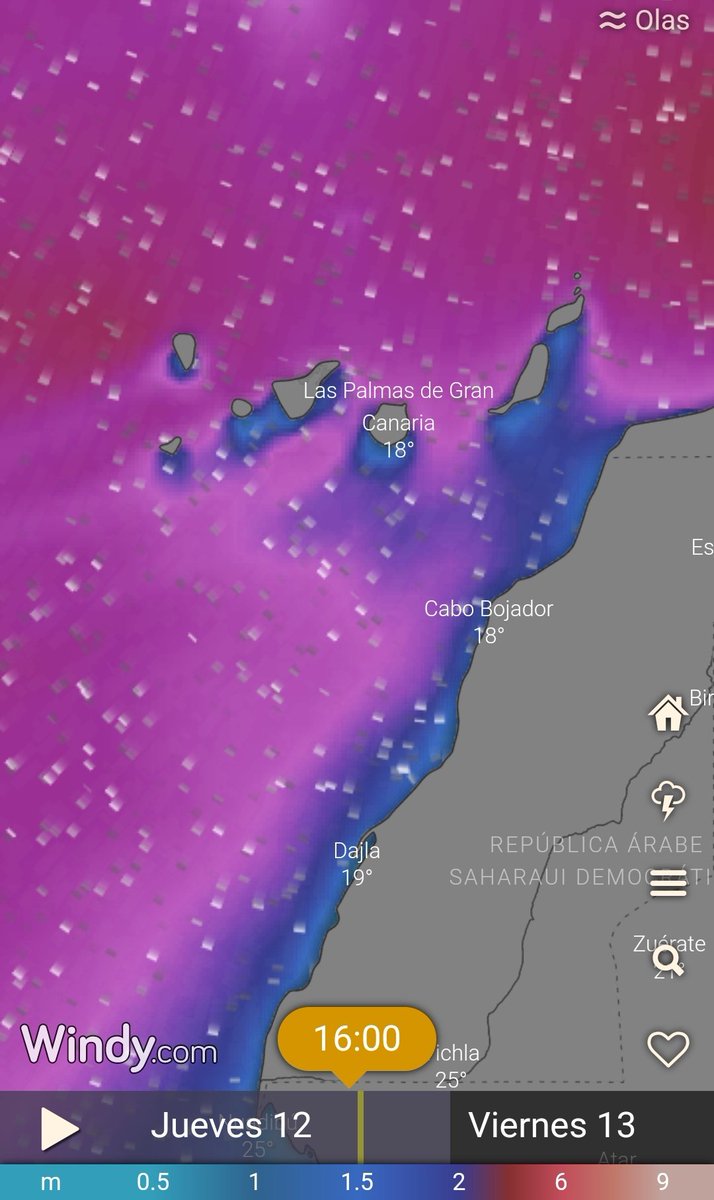 ODCanarias's tweet photo. Mapa de olas en #Canarias en estos momentos. #buceo #dive #mediomarimo. https://t.co/KzkQBtBuP9