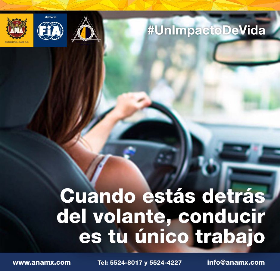 ANA_FIAmx's tweet photo. Cuando conduzcas no existe motivo para que hagas otras cosas, recuerda que el 90% de los accidentes en #México son causados por por alguna distracción. ¡Enfócate! #ANAAutomóvilClub #UnImpactoDeVida #Conducir #Autos #FIA #AccidentesViales #smartphone #textear https://t.co/p6X9iq5sND