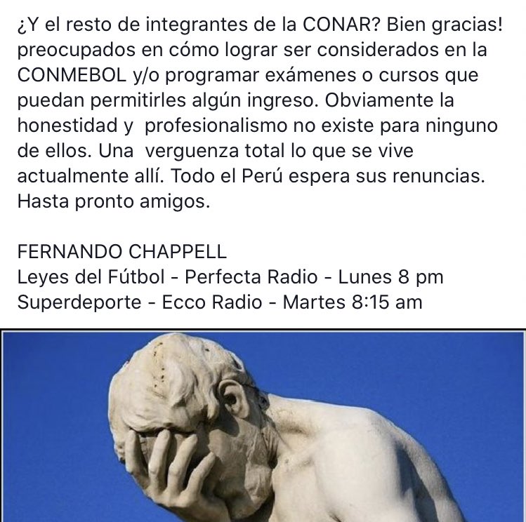 ElReveca's tweet photo. El reveca mayor sigue haciendo de las suyas. Post del ex árbitro Fernando Chappell
#Reveca https://t.co/WIH4SyJGnr