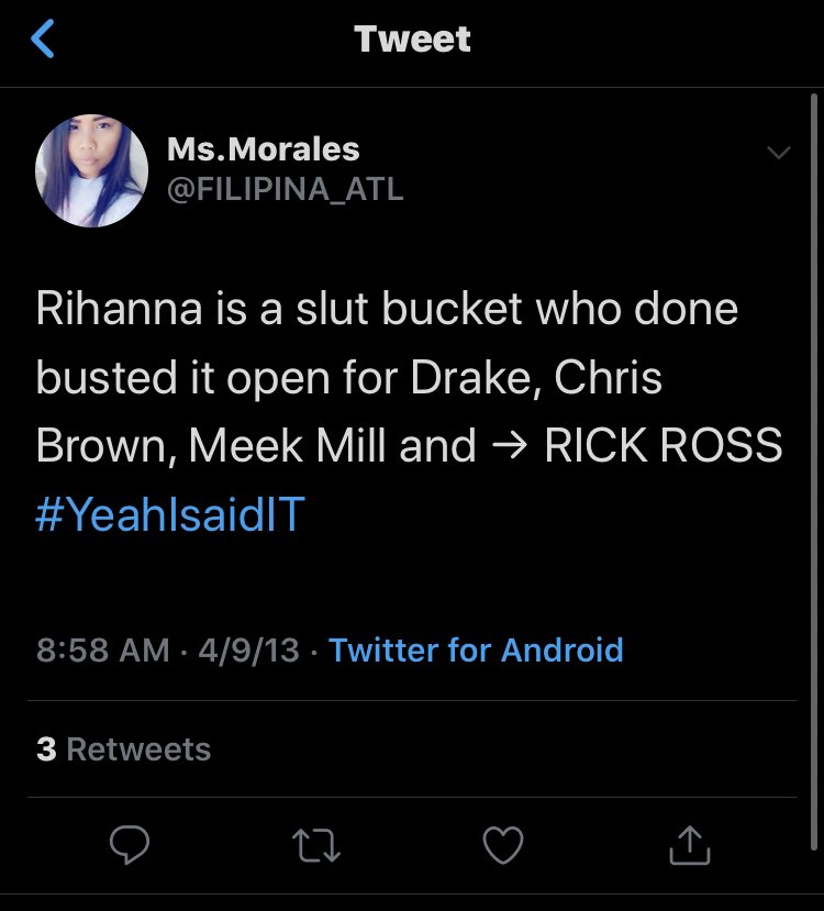 Let’s not forget the countless men yall claimed Rihanna slept with.