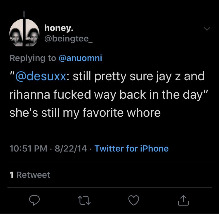 Remember that time yall swore that 16 year old Rihanna was having sex with Jay Z behind Beyoncé’s back? and instead of the rumored pedophile getting the backlash, the only child in the situation got slut shamed for it?