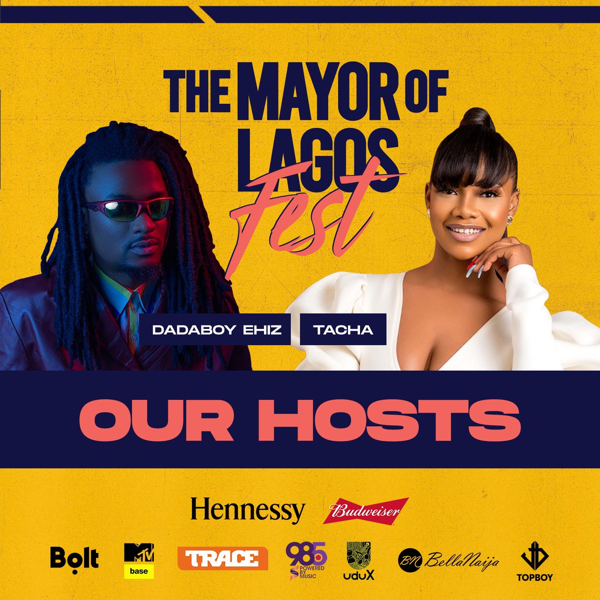 Mayorkun's tweet photo. The Mayor Of Lagos Fest! Hosted by @SpecialSlim &amp; @Symply_Tacha ! It’s about to be a madness my g! Let’s fucking goooo !! #TMOLfest https://t.co/r4FOqbgjRH