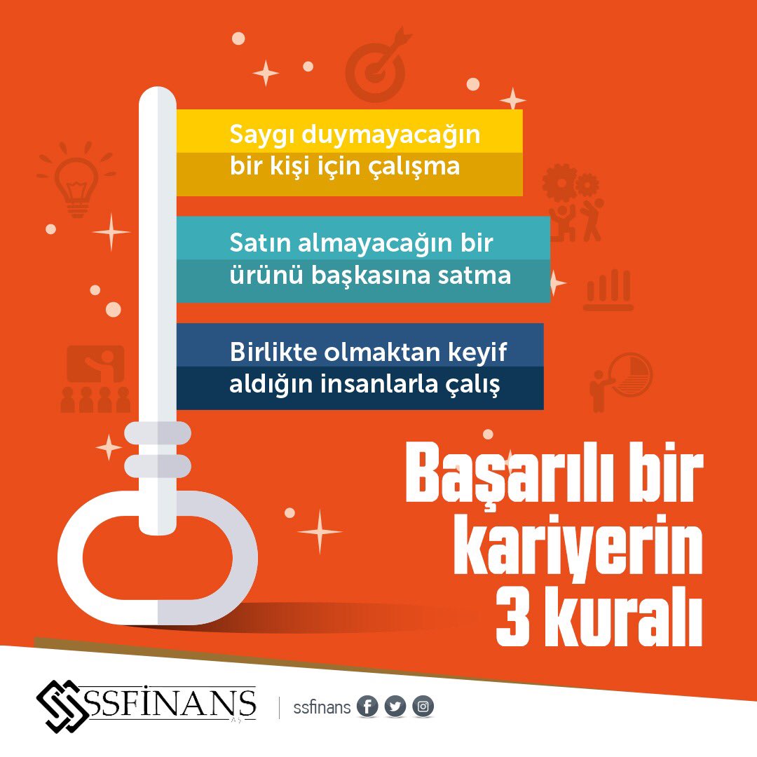 ssfinans's tweet photo. Başarılı bir kariyerin üç kuralı... https://t.co/NLvtxbDamS
