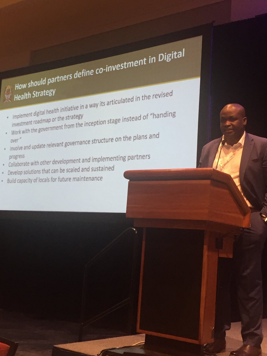 'With our new digital health strategy we are going to coordinate all partners, all stakeholders & have one platform where we discuss, plan & mobilize resources together to have a better outcome.' Tumaniel Macha, M&E Director, Tanzania's Ministry of Health. #GDHF2019