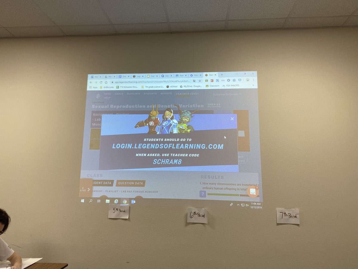 schrammdlc's tweet photo. Learned about legends of learning at CAST this year and decided to try it out with my students over the past few days during advisory! They love it!!! Great way to help them practice concepts we learn in class! @legendlearning @GriffinMSGators #statcast19 https://t.co/j011bNN9Xt