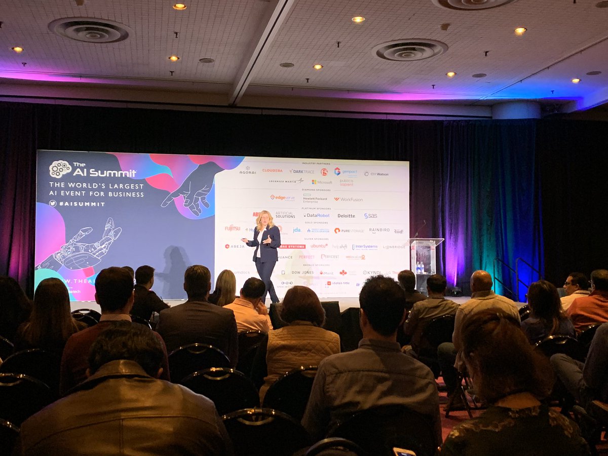 markhadams's tweet photo. Mastercard’s Chief Data Officer JoAnn Stonier bringing the responsible AI perspective to the conversation today at the 2019 AI Summit in NYC #AISummit @Mastercard https://t.co/y60czUjs1h