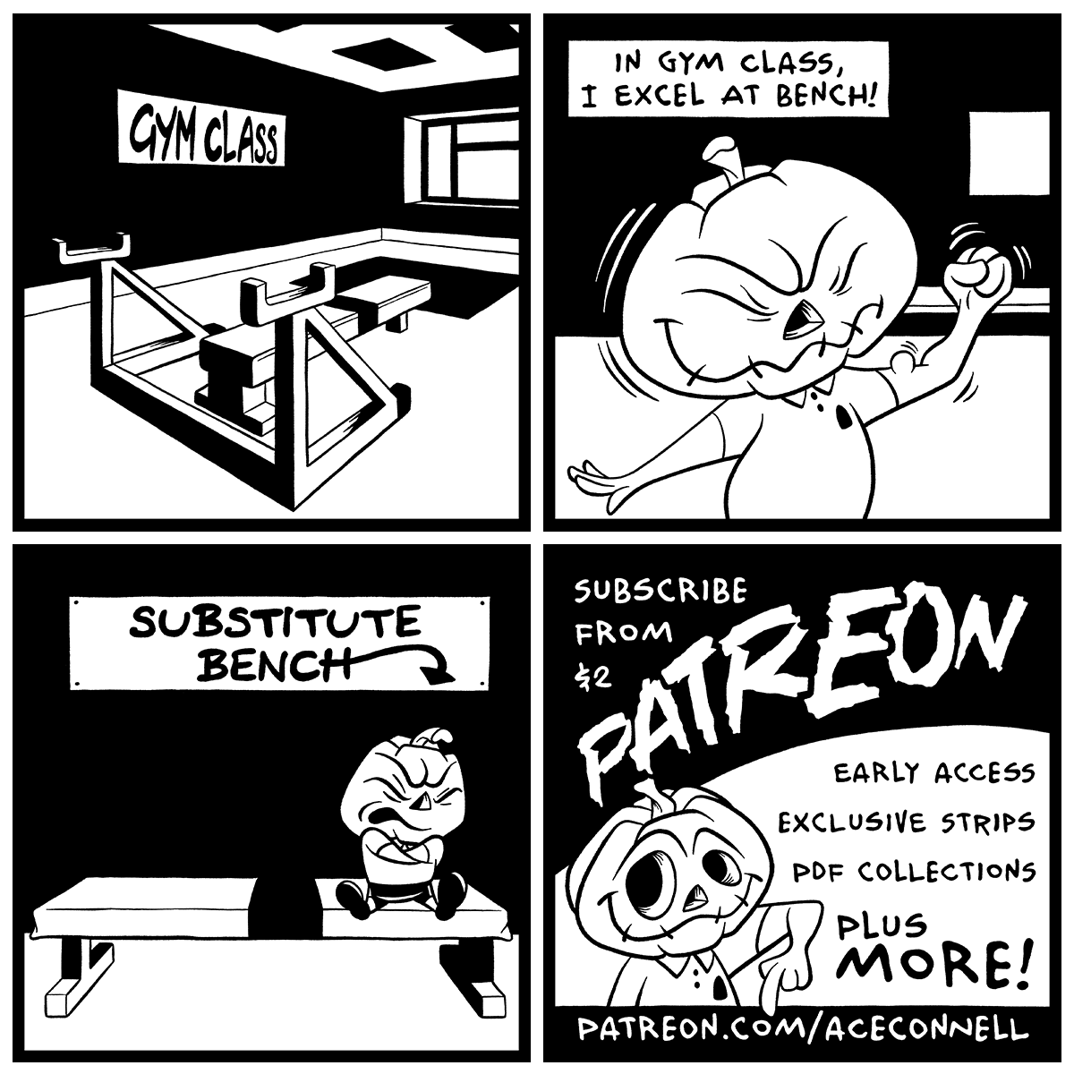 tikipopink's tweet photo. He's got the brains - does he have the brawn? 
​
​ #webcomic #webcomics #funnycomic #comicstrip #spookycomic https://t.co/hhoGL5JJai