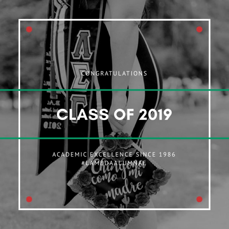 LSGSororityInc's tweet photo. Congratulations to all our #LambdaGrads  in graduating this semester! 🌹 #Classof2019 📚#LambdaAlumnae #IPSE #ΛΣΓ #LambdaSigmaGamma #AcademicExcellence #LSGGrad2019 https://t.co/3TyKPn1ttH