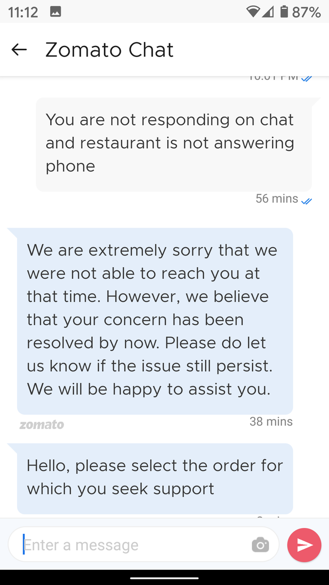 BrandVedas's tweet photo. @Zomato and @QD restaurant GTB nagar, i was charged for an order i never received and Zomato World class customer support responded 30 minutes after my chat message. https://t.co/I0Qf8WEraA