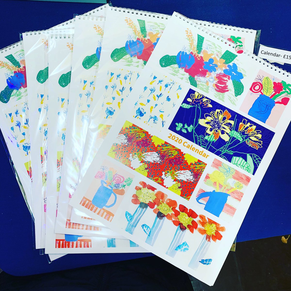 BanfieldDesigns's tweet photo. ⭐️⭐️⭐️Sale⭐️⭐️⭐️all Calendars now £5 only a couple left go on my website to buy the last remaining left #calendar2020 #christmasgifts #shopping #cardiff #cerebralpalsy #art #newbeginnings #family #NewYear2020 #artworkoftheday #brightcolors #bethmorrisworkshops #bestjob https://t.co/UHPCoWo9j8