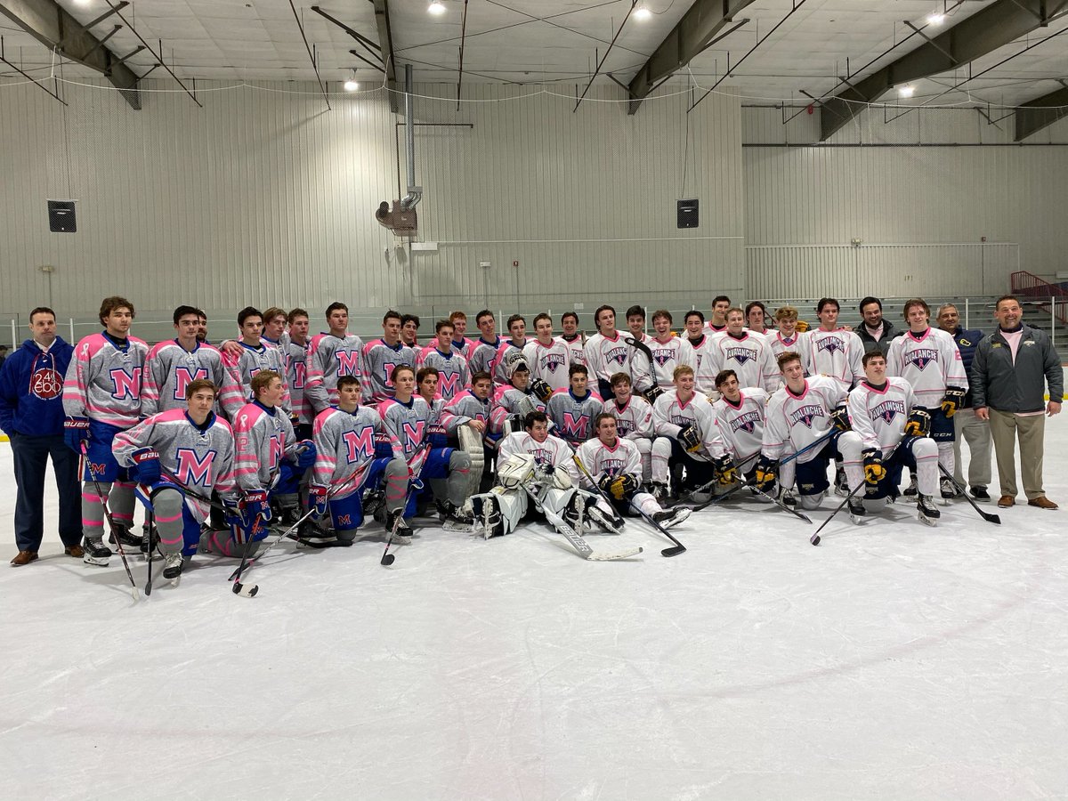 RISaintMsHockey's tweet photo. Tuesday, we teamed up with @NJ_Avalanche to raise money for the @AmericanCancer! The results on the ice did not matter as we all won raising over 60K! We look forward to teaming up again! @NortheastPack #MountUp https://t.co/xg7sjeAeRT https://t.co/OnFRabRKAR