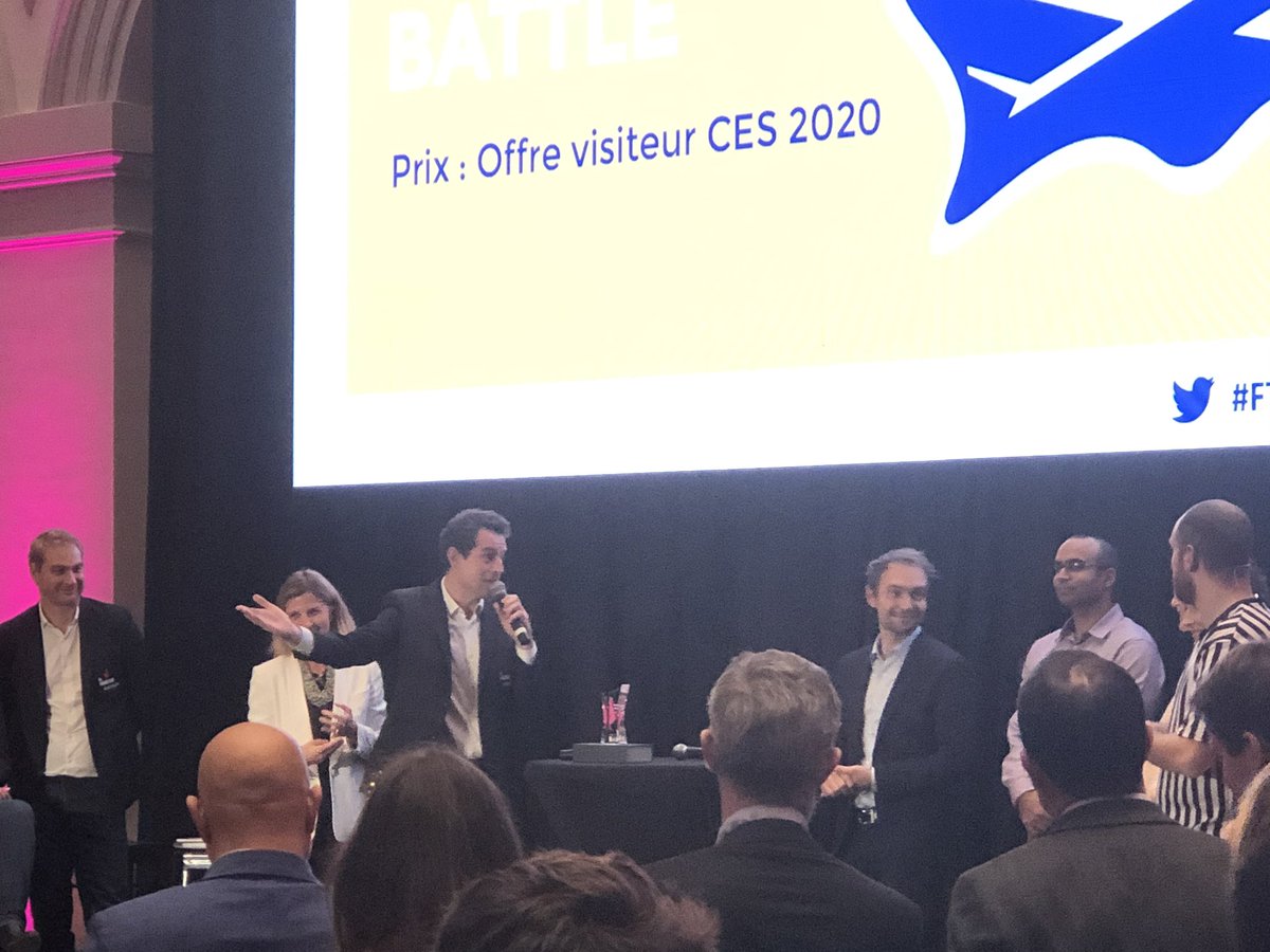ClubComConnecte's tweet photo. Et le vainqueur de la finale de la #startup battle est Cibler @cibler_fr 2ème Viji @VijiOff #FrenchTechBdx #FTDAY19 Direction 🚀 #lasvegas @CES #2019 https://t.co/zxR0taCUgc