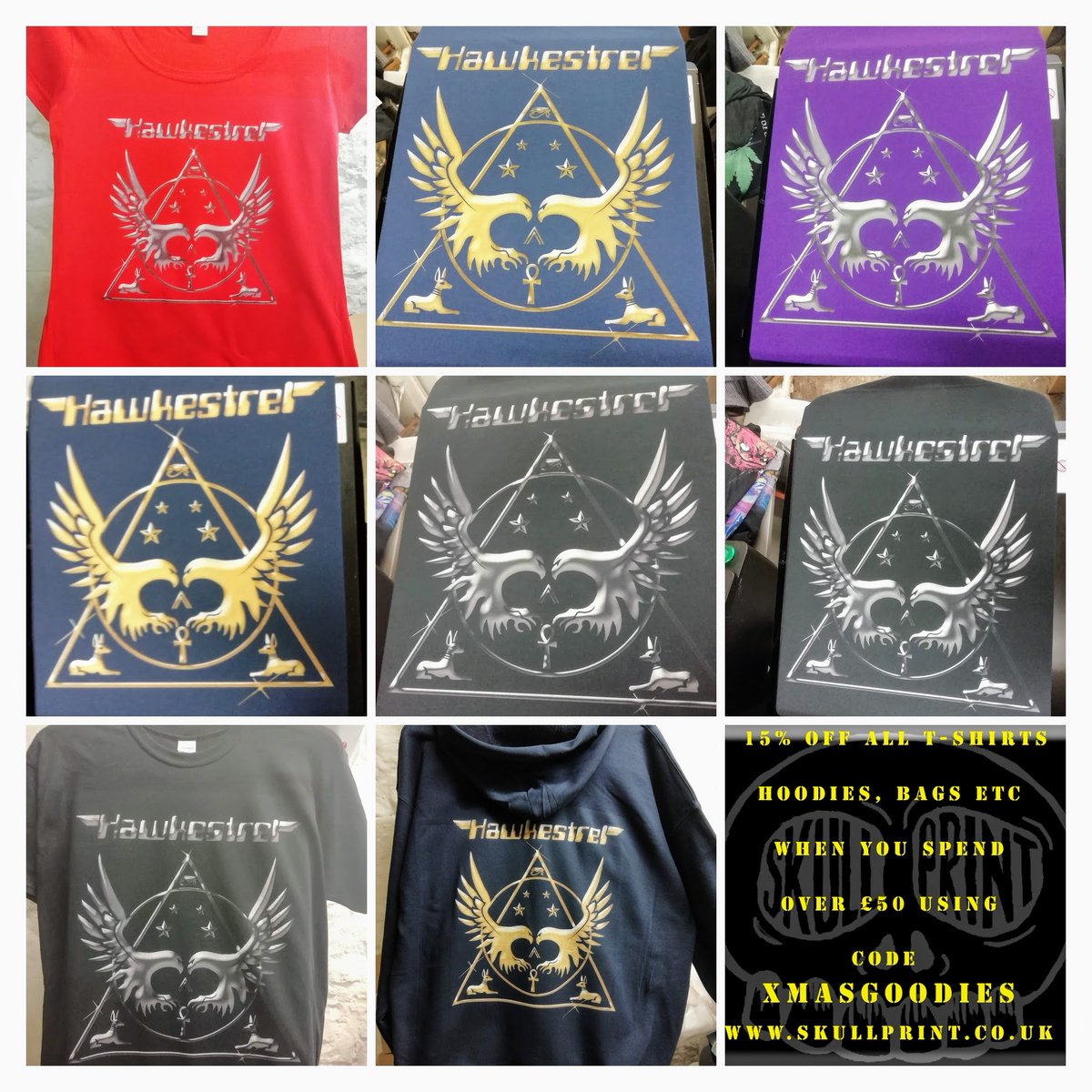 SkullPrint3's tweet photo. Hawkestrel Merchandise, currently with 15% off when you spend over £50 using code XMASGOODIES
https://t.co/DioutfhNEe…
@skull_print3 @skullprint3 #hawkestrel #alandavey #tshirt #merchandise #silvereffect #goldeffect #xmasdeals #xmasgifts #stockingfillers https://t.co/KWSWfQke3K