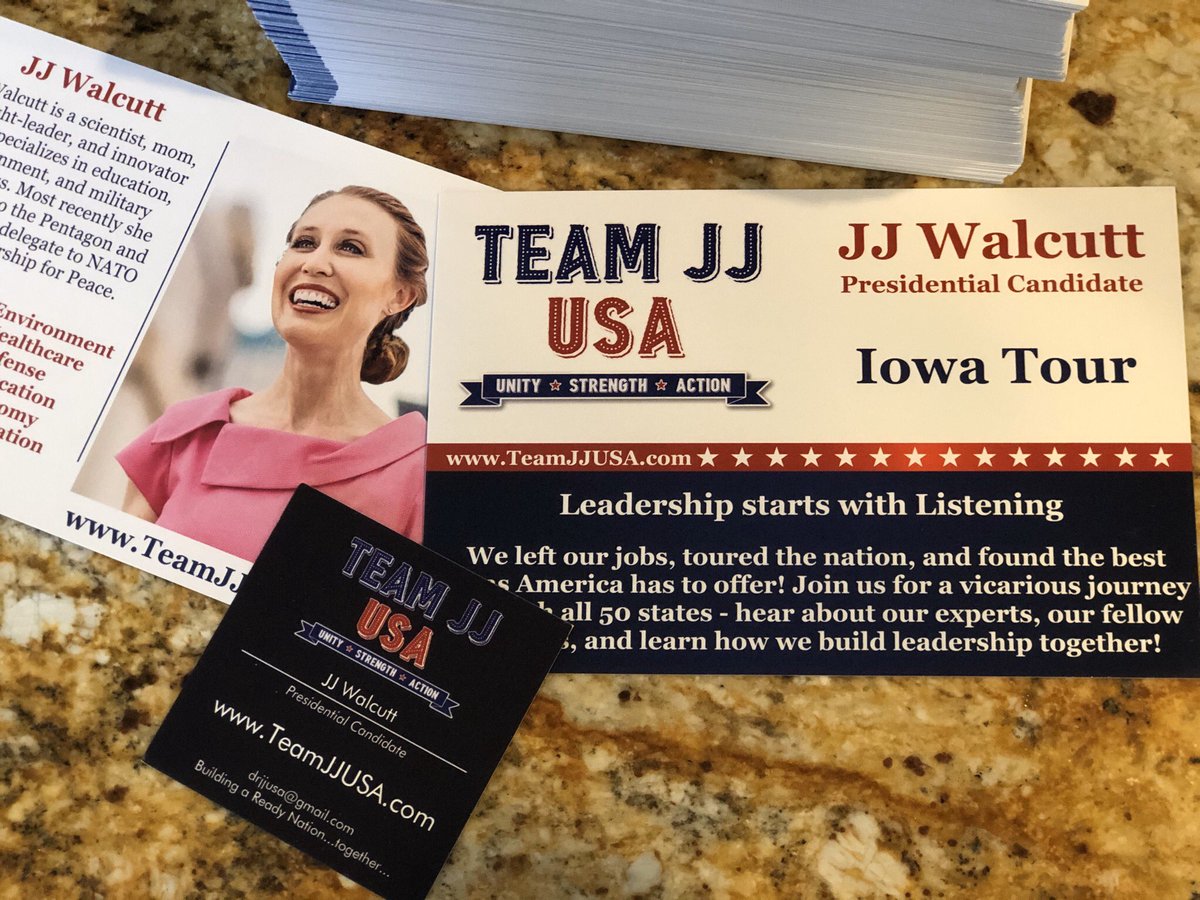 redshoesusa's tweet photo. #Exciting #moments! Just got our cards delivered!
Let our #IowaTour BEGIN!!! πΊπΈβ₯οΈπ
9β’16β’19
#TeamJJUSA #JJWalcuttForPresident #JJ4Prez https://t.co/LF2RlxgJrF