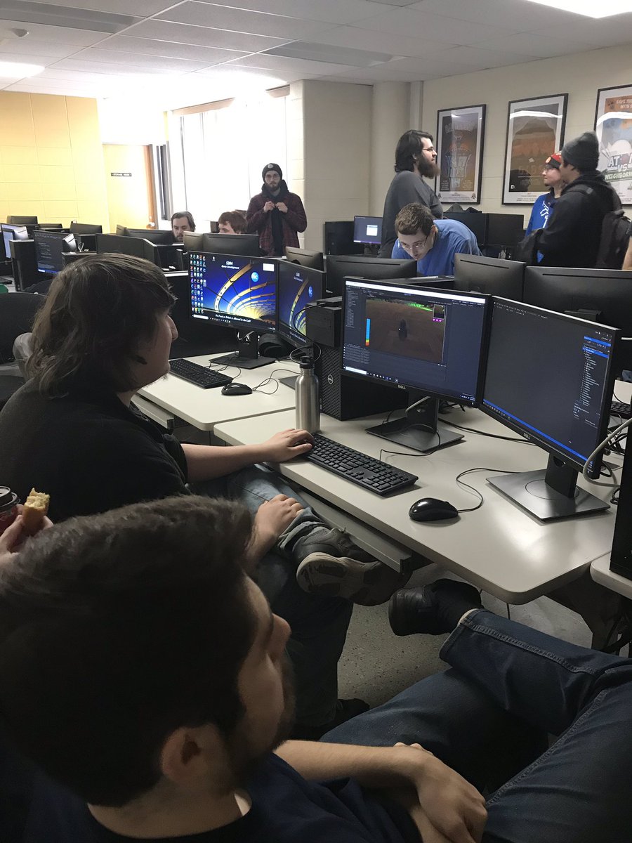 GGrossi1's tweet photo. AI/Animation project presentations. Great work by 3rd year game dev students!@NCgameDev @NCMediaTech https://t.co/QTOpdUU9sg