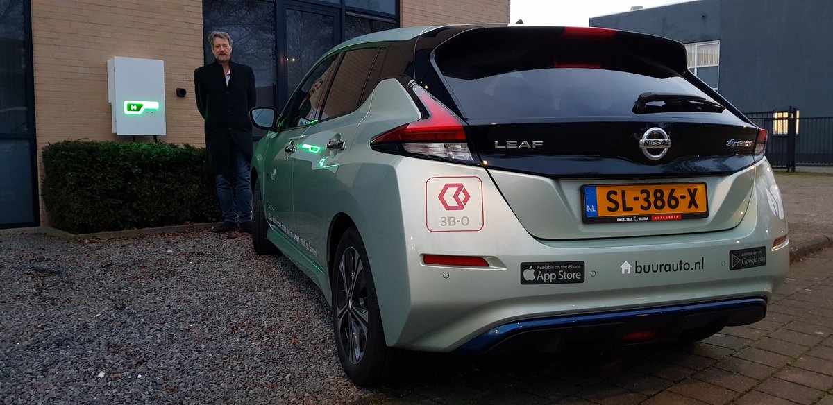 Vandaag heeft #deeldezon samen met #BuurautoNL #Mijndomein #3BO #venematech #PRE haar  eerste V2G laadpunt in gebruik genomen in #Breda