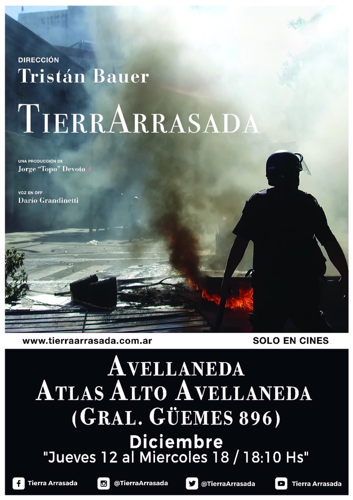 TierraArrasada's tweet photo. ¡Nuevas funciones! 🎞

Ahora podés ver #TierraArrasada en:
📍Avellaneda
📍Florencio Varela
📍Mar del Plata 

¡Te esperamos! https://t.co/dfRPKkpW1z