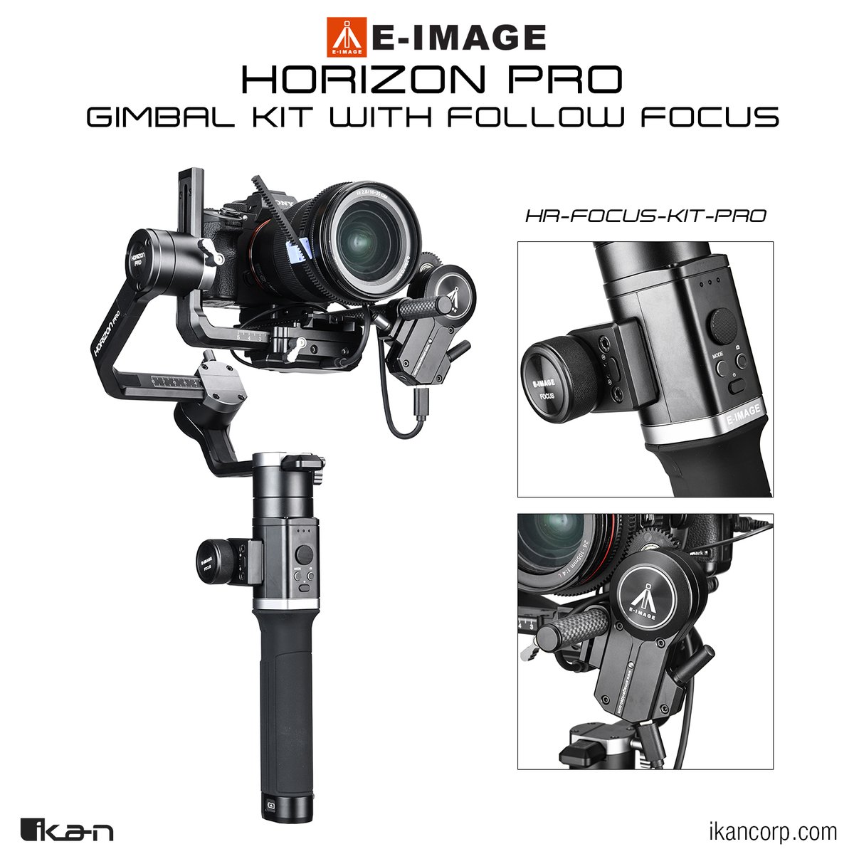 ikancorp's tweet photo. The latest from #EImage is the Horizon Pro angled handheld #gimbal combo with a Follow Focus along with other top notch gimbal accessories and CoMica audio gear. Learn more: https://t.co/NQU5U0BqbV https://t.co/WJrMGuctdD