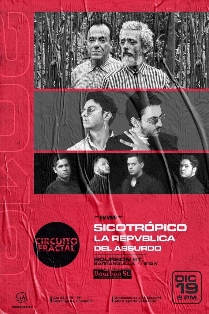 Nos vemos el otro jueves en Bourbon St.! <a href="/DelAbsurdoRock/">Del Absurdo</a> junto a @sicotropicorock y <a href="/larepvblicarock/">La Repvblica</a>
