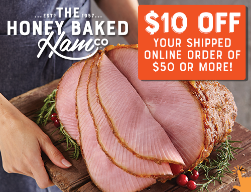 taponit's tweet photo. :: 𝗔𝘃𝗮𝗶𝗹𝗮𝗯𝗹𝗲 𝗢𝗻𝗹𝗶𝗻𝗲 𝗡𝗮𝘁𝗶𝗼𝗻𝘄𝗶𝗱𝗲 :: @HoneyBakedHam makes things easier this holiday season with everything you could need! Use your @taponitdeals offer and save $10 OFF your shipped online order of $50 or more! https://t.co/RTDRvmVpjx https://t.co/qGPGg806Re