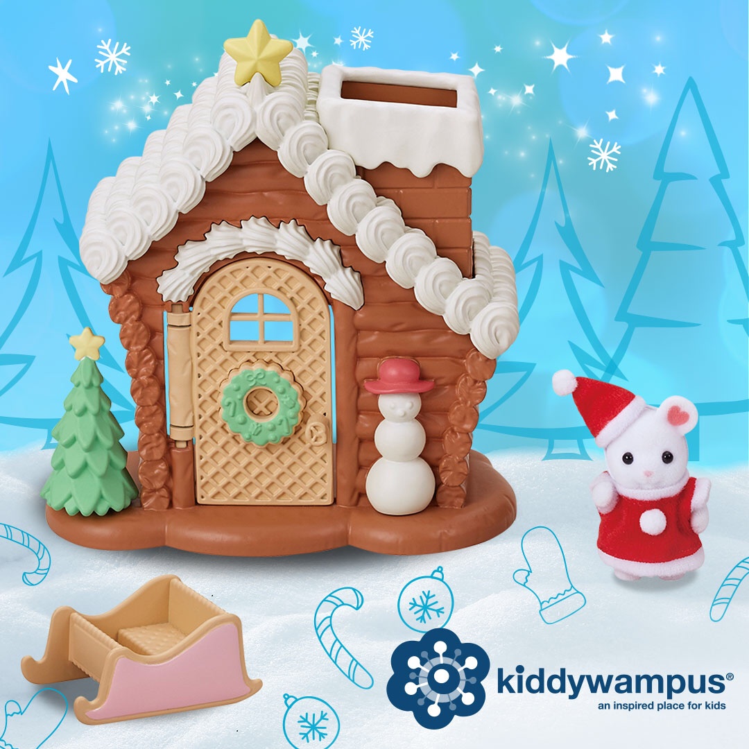 Look at this adorable Gingerbread House from <a href="/CalicoCritterUS/">Calico Critters</a>! 🎄This limited edition set features a festive mouse baby and cookie sleigh! In stock now 🎁 #calicocritters #christmasiscoming #lessthantwoweeks #imeanitsababymousedressedlikesantacomeon #shoplocal #shopsmall #tgtg