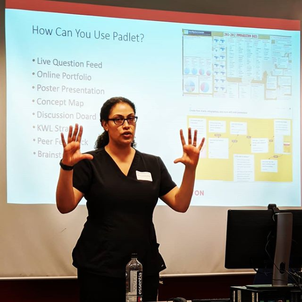 uh_con's tweet photo. #ThrowbackThursday #UHCON faculty Shermel Edwards-Maddox presented a workshop at the recent ITLD conference at #UH on the use of Padlet, an online corkboard to foster #collaborativelearning in her nursing courses. #NursingInnovation PC:@UHoustonHSLib https://t.co/teLWns7EME https://t.co/53gIYjqCFr