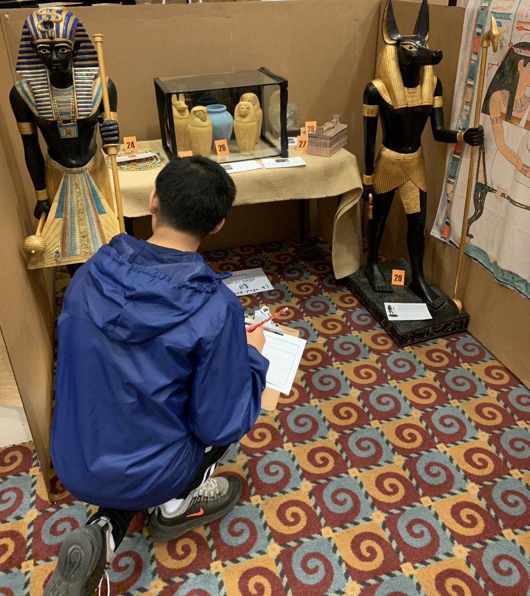 KnightsCCMS's tweet photo. The Knights were working hard all week in the Egyptian Tomb.  Keep it up and finish the week strong!  #CCMS #ccmsKnightLife #FalconPride https://t.co/Noxni0xDxf