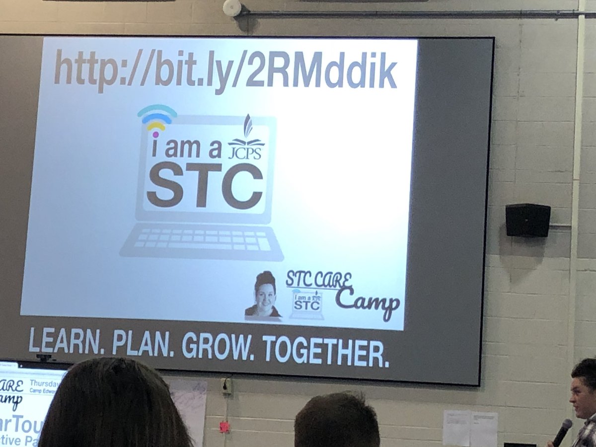 LibraryDunn's tweet image. Connecting at STC Care Camp! #JCPSIT3