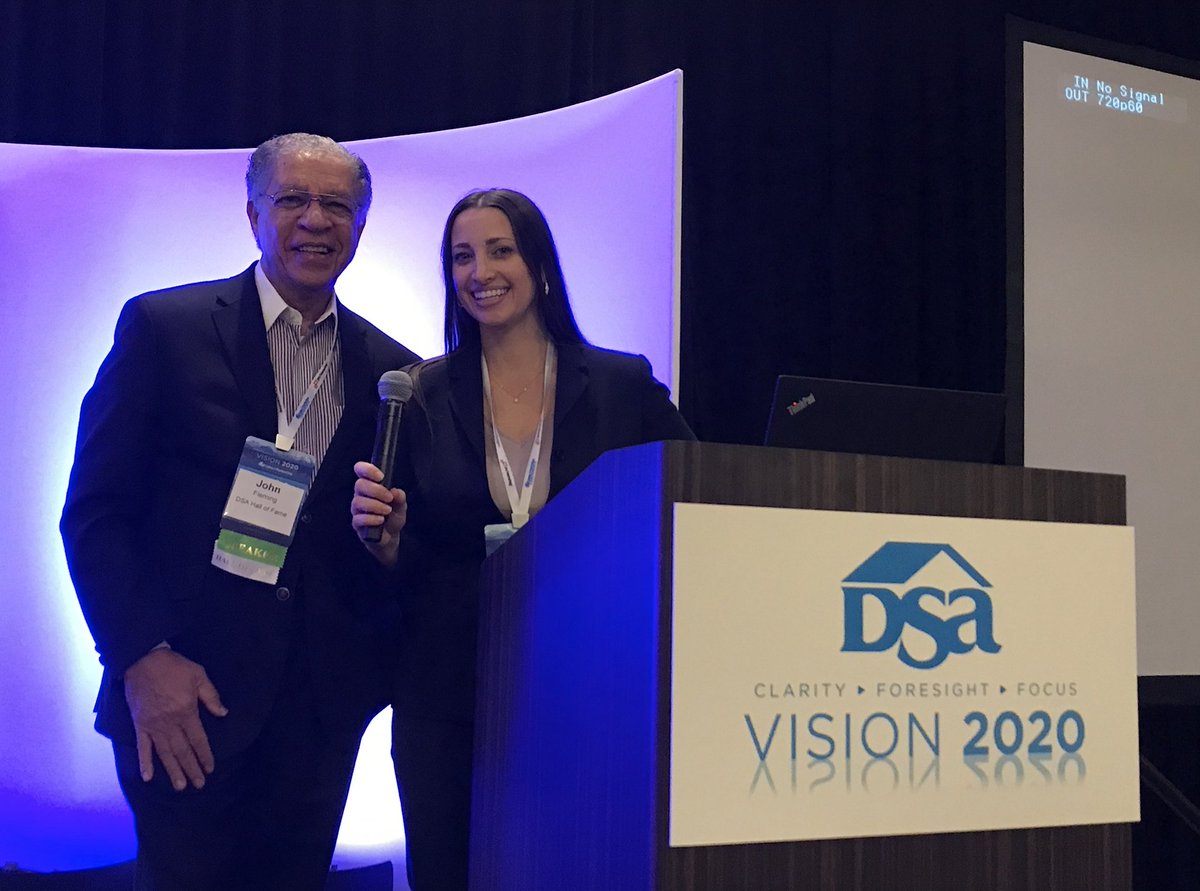 TheDSEF's tweet photo. Today at #DSAVision, #DSEF Fellow Dr. Stephanie Boyer (@BryantUniv) and John Fleming reported on Sales Professionals Summit ideation, which centered on customer acquisition retention, consultant success, and leader accountability. https://t.co/aeaiDQVtM4