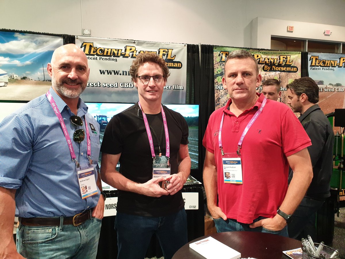 TTQAgriculture's tweet photo. At #MJBizCon with @NorsemanMach and @OneCrop_Film 
Lots to learn about the hemp industry! https://t.co/j3d0uABtQf