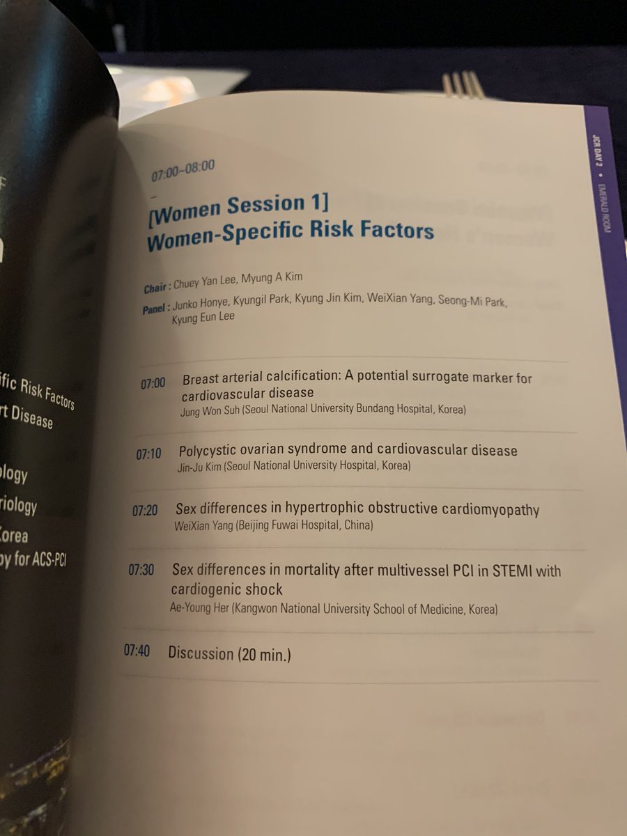 Refreshing to see at JCR in busan pci meeting, korea, specific back to back sessions around women’s cv health. Need more of these sessions in our meetings. Learnt a lot. <a href="/WomenAs1/">Women As One</a> <a href="/Drroxmehran/">Dr Roxana Mehran</a> <a href="/DrMarthaGulati/">Dr. Martha Gulati ♥️🫀❤️‍🩹🇨🇦</a> <a href="/hvanspall/">Harriette Van Spall, MD MPH 🇨🇦</a> <a href="/ShrillaB/">Dr Shrilla Banerjee MD FRCP 💙</a> <a href="/PushpaShivaram/">Pushpa Shivaram MD FACC</a> <a href="/Pooh_Velagapudi/">Poonam Velagapudi</a> <a href="/AnastasiaSMihai/">Dr Anastasia Mihailidou FAHA FCSANZ FESC</a>
