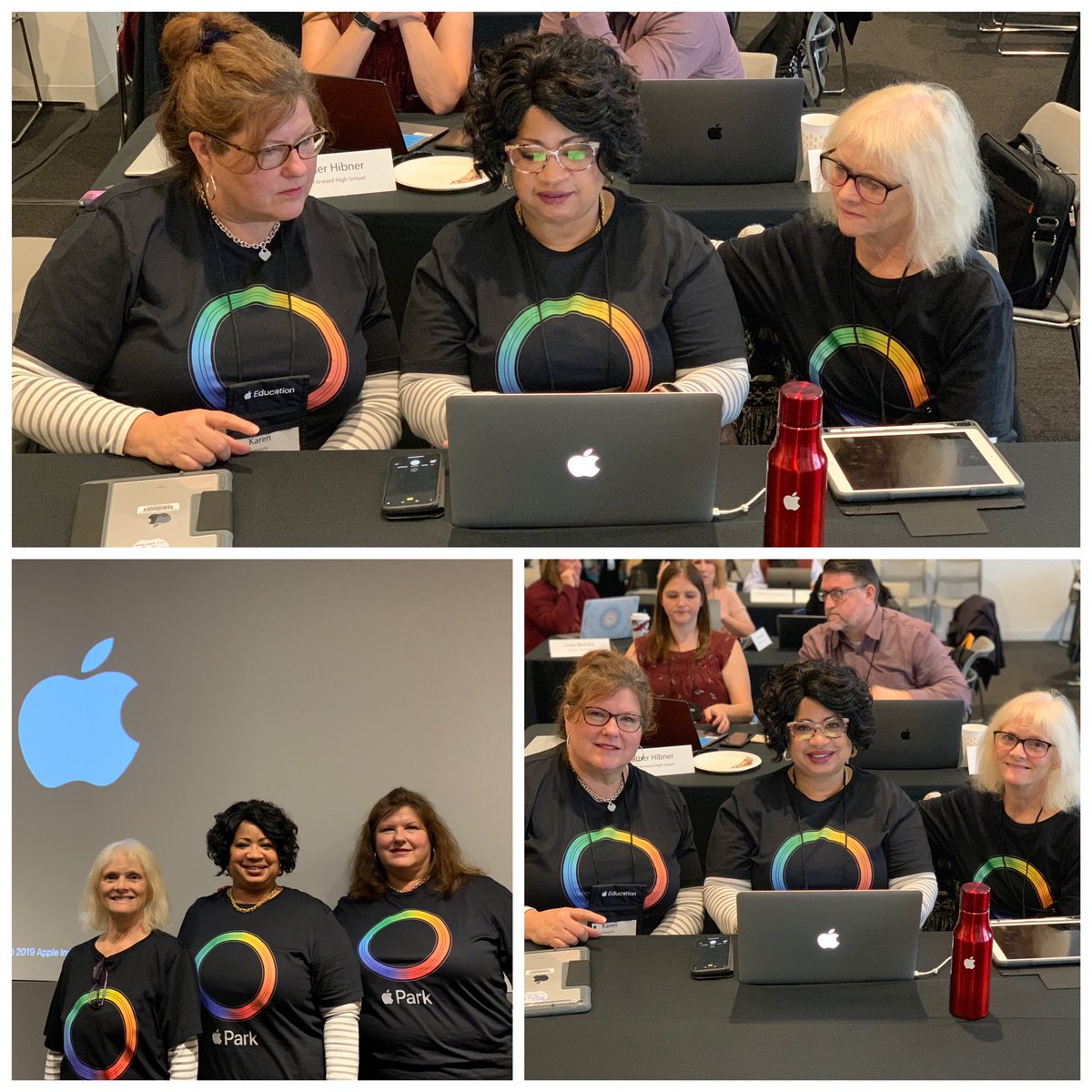 Team DAYMAC prepares to present Teddy Bear Coding Tech Tuesday findings during the Apple Distinguished Schools Continuing Research Practices event. @NPSchools <a href="/DrDoreatha/">Dr. Doreatha White</a> <a href="/AppleEDU/">Apple Education</a> <a href="/melaraj/">Rodney Jordan</a> <a href="/karrrebear1/">Karen Burns Gregory</a> <a href="/saragregory/">Sara Gregory</a> <a href="/Talley18Debra/">Debra Talley</a> #AppleDistinguishedSchools