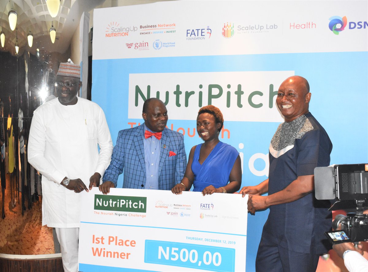 SUNBizNetNG's tweet photo. Our #NutriPitch2019 Local Elevator Pitch Competition Champion is Oluwaseun Sangoleye, Mom-in-Chief of @BabyGrubz. She will be representing Nigeria at the 2020 SUN Global Pitch Competition in Singapore.
#NutriPitch2019
#Nutripreneurs
#TheBusinessofNutrition
#scaleupnutrition https://t.co/zhL1TvjxQP
