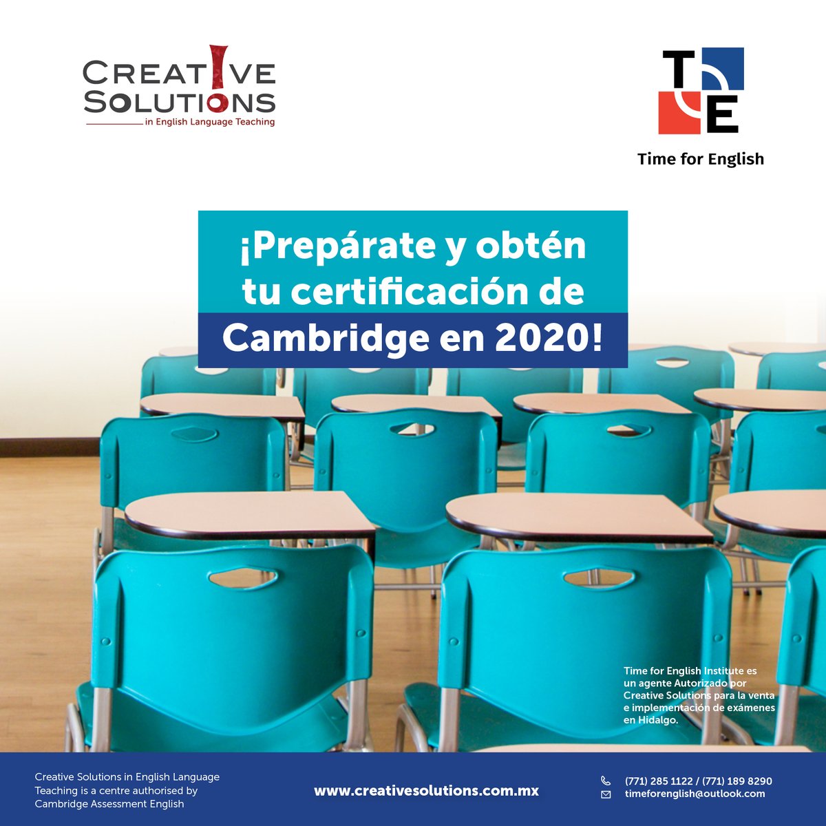 CSiELT's tweet photo. Pregunta por nuestros cursos de preparación y fechas de examen Time for English Institute - Pachuca https://t.co/Si1xK5iW40