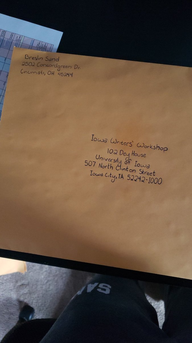 sand_breslin's tweet image. Welp...here goes nothing! #shootingmyshot #amwriting #mfaapplication #iowa #WritingCommunity #notanxiousatall #sike