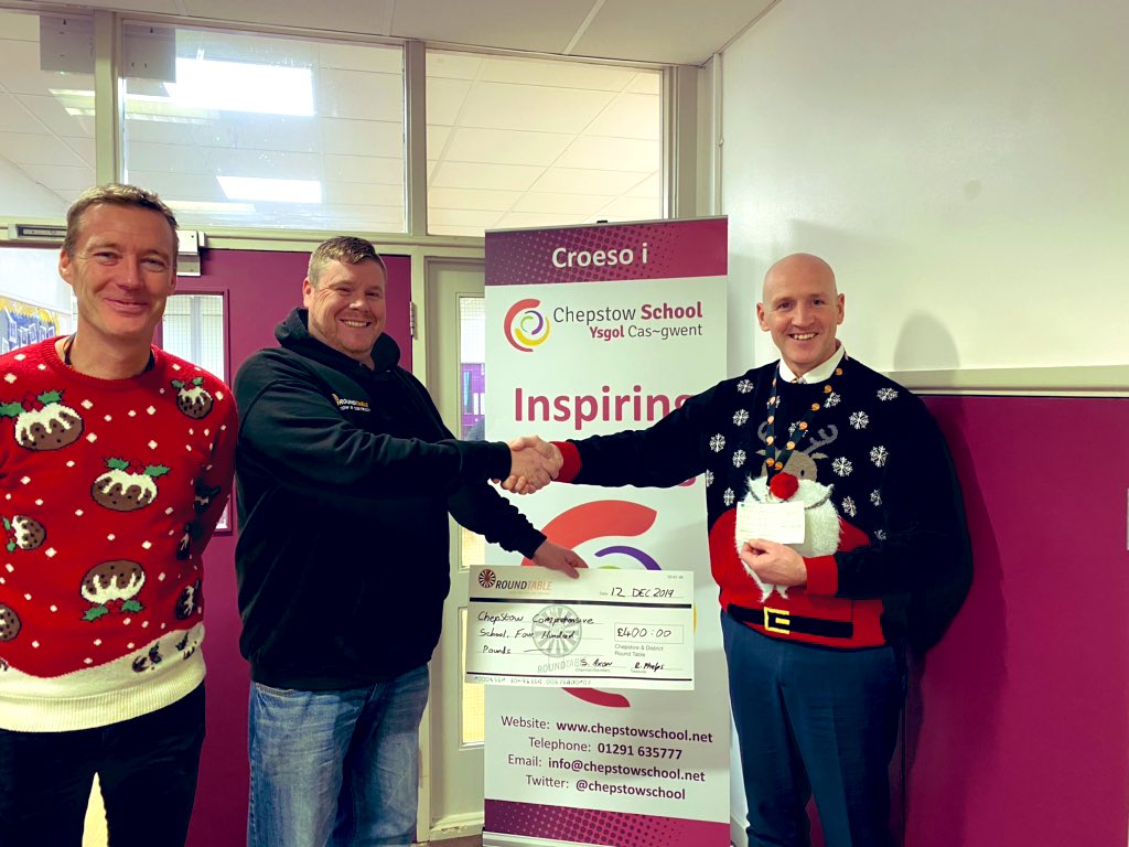 chepstowschool's tweet image. Big thanks to the @ChepRoundTable  for their kind donation to Chepstow School today! Looking forward to working with them again for the fireworks next year.