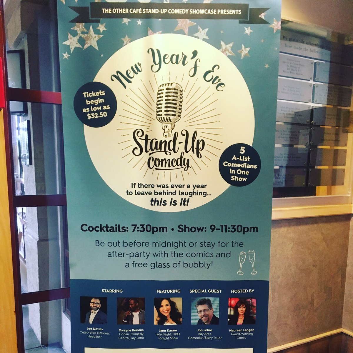 KanbarCenter's tweet photo. Tic tock tickets going fast!  @marinjcc.org/NYE https://t.co/Mp3Wtw8E4h